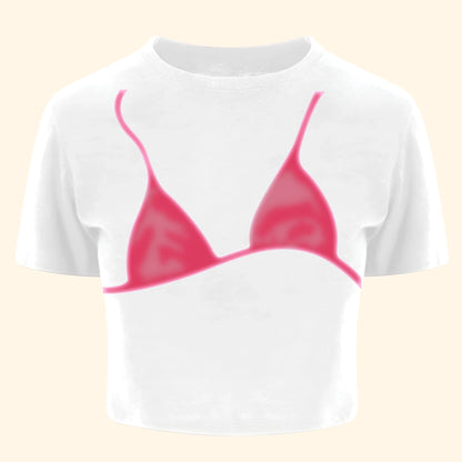 Custom Name Baby Tee – Y2K Vibes with Bra Illusion Print - Custom Choo