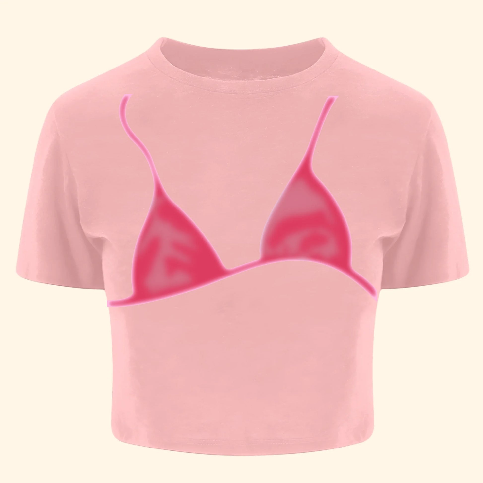 Custom Name Baby Tee – Y2K Vibes with Bra Illusion Print - Custom Choo