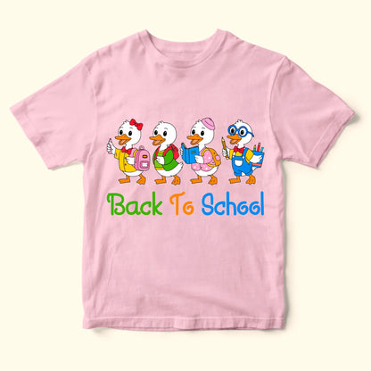 Back to School Baby Duck T-Shirt – Cute Tee for Kids - Custom Choo