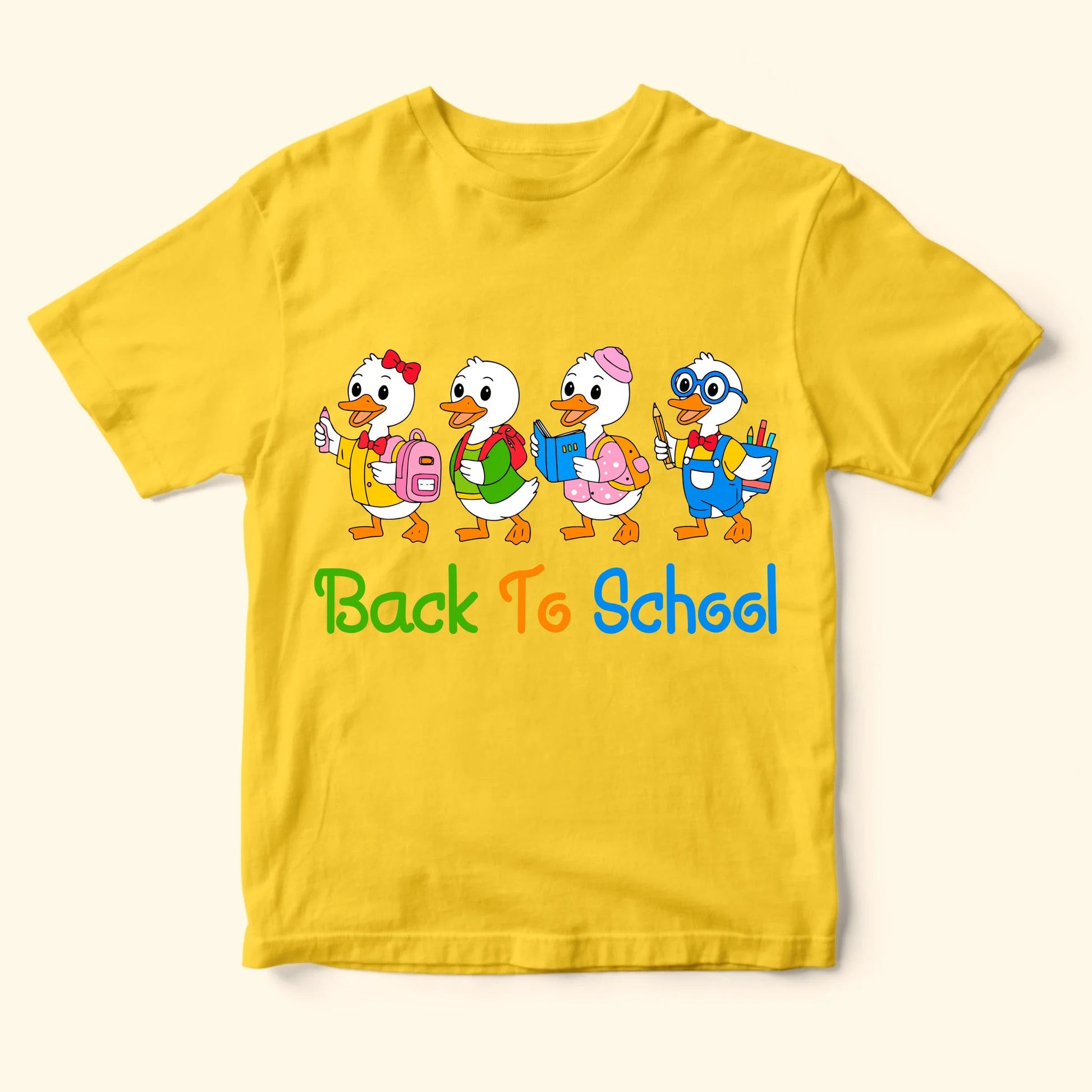 Back to School Baby Duck T-Shirt – Cute Tee for Kids - Custom Choo