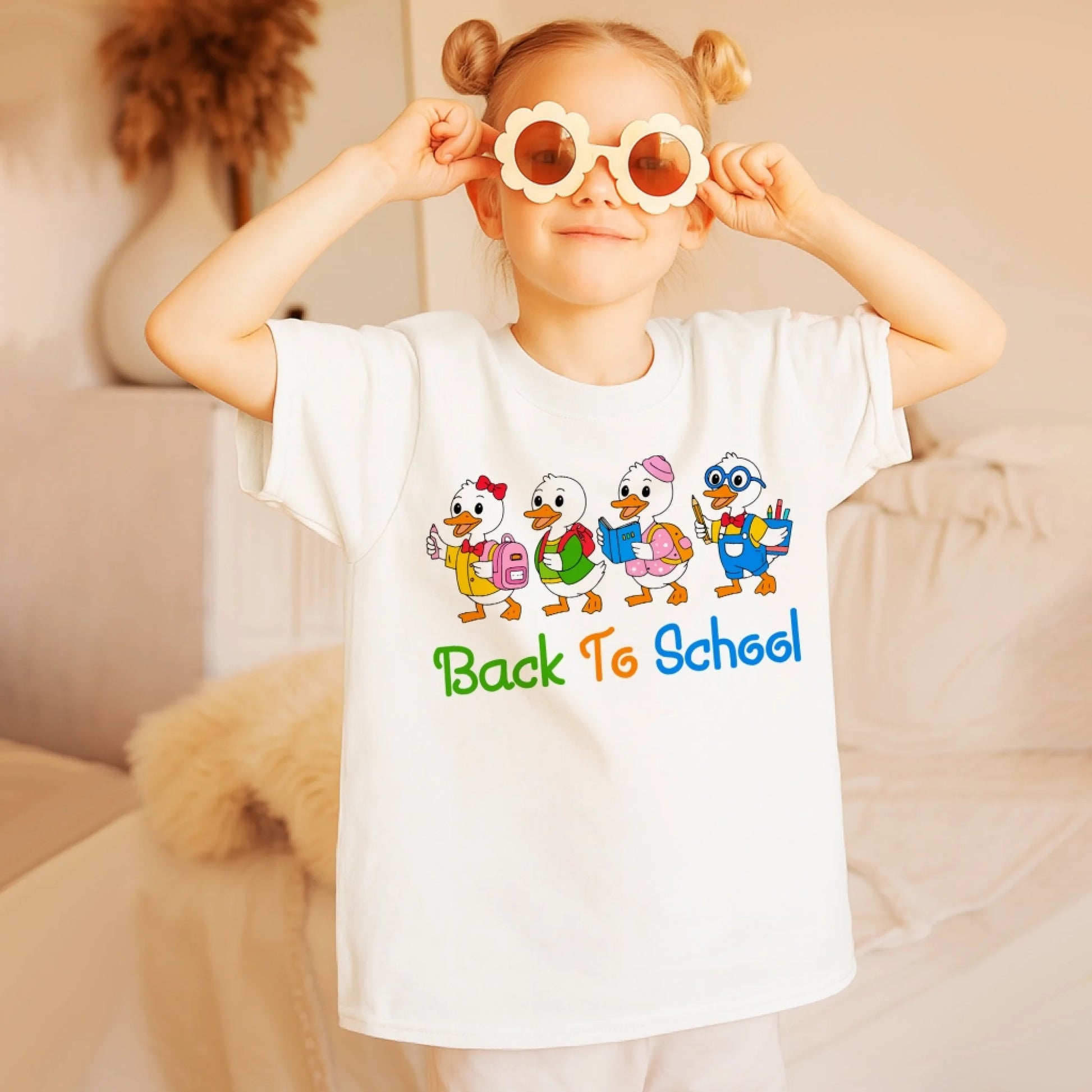Back to School Baby Duck T-Shirt – Cute Tee for Kids - Custom Choo