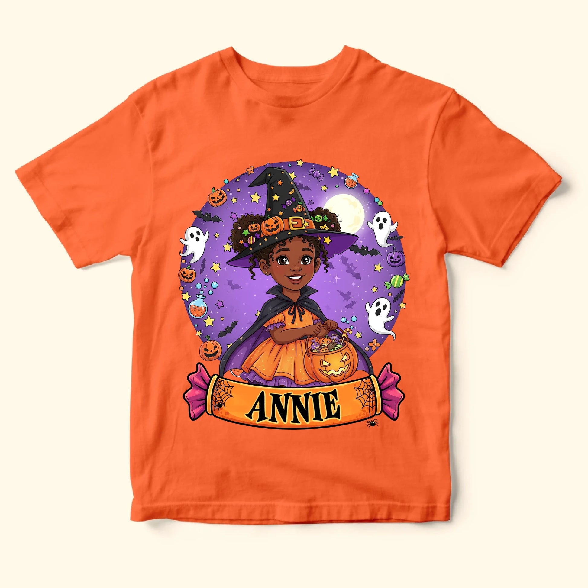 Cutest Little Witch – Personalized Kid’s Name Halloween Shirt - Custom Choo