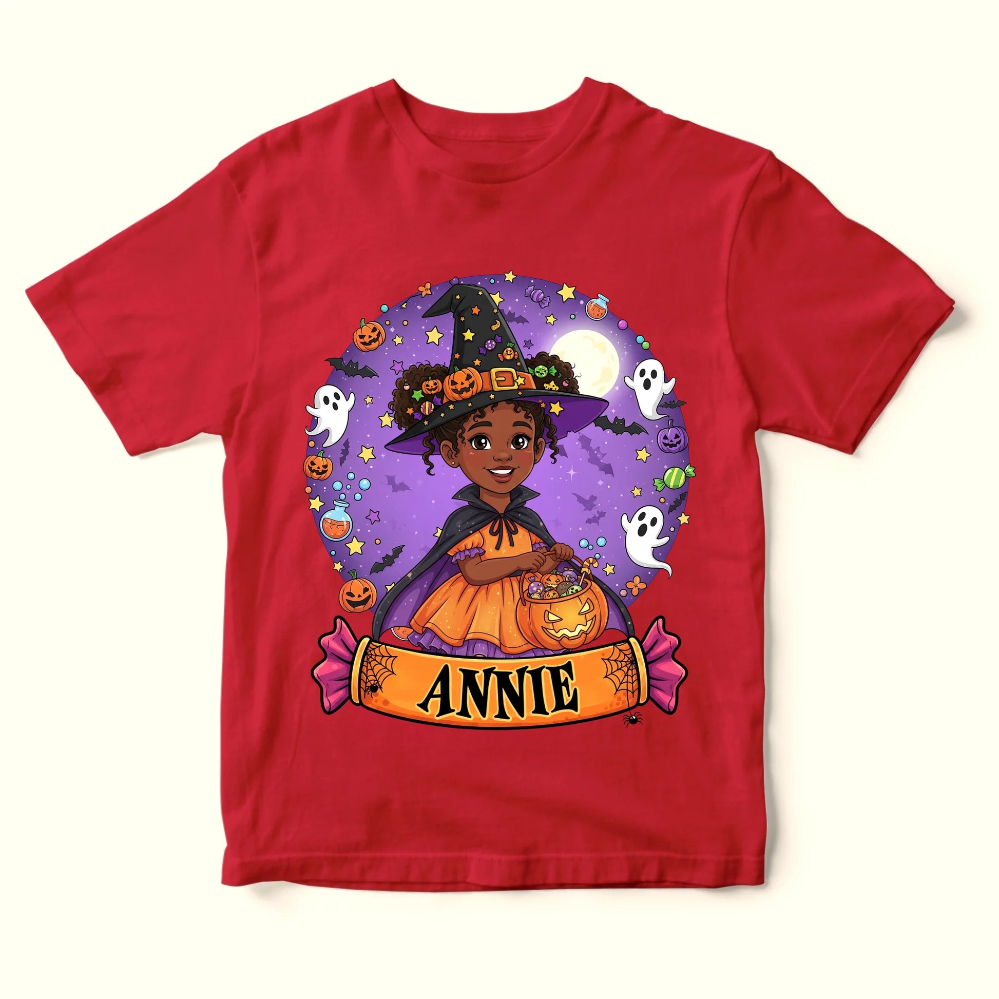 Cutest Little Witch – Personalized Kid’s Name Halloween Shirt - Custom Choo