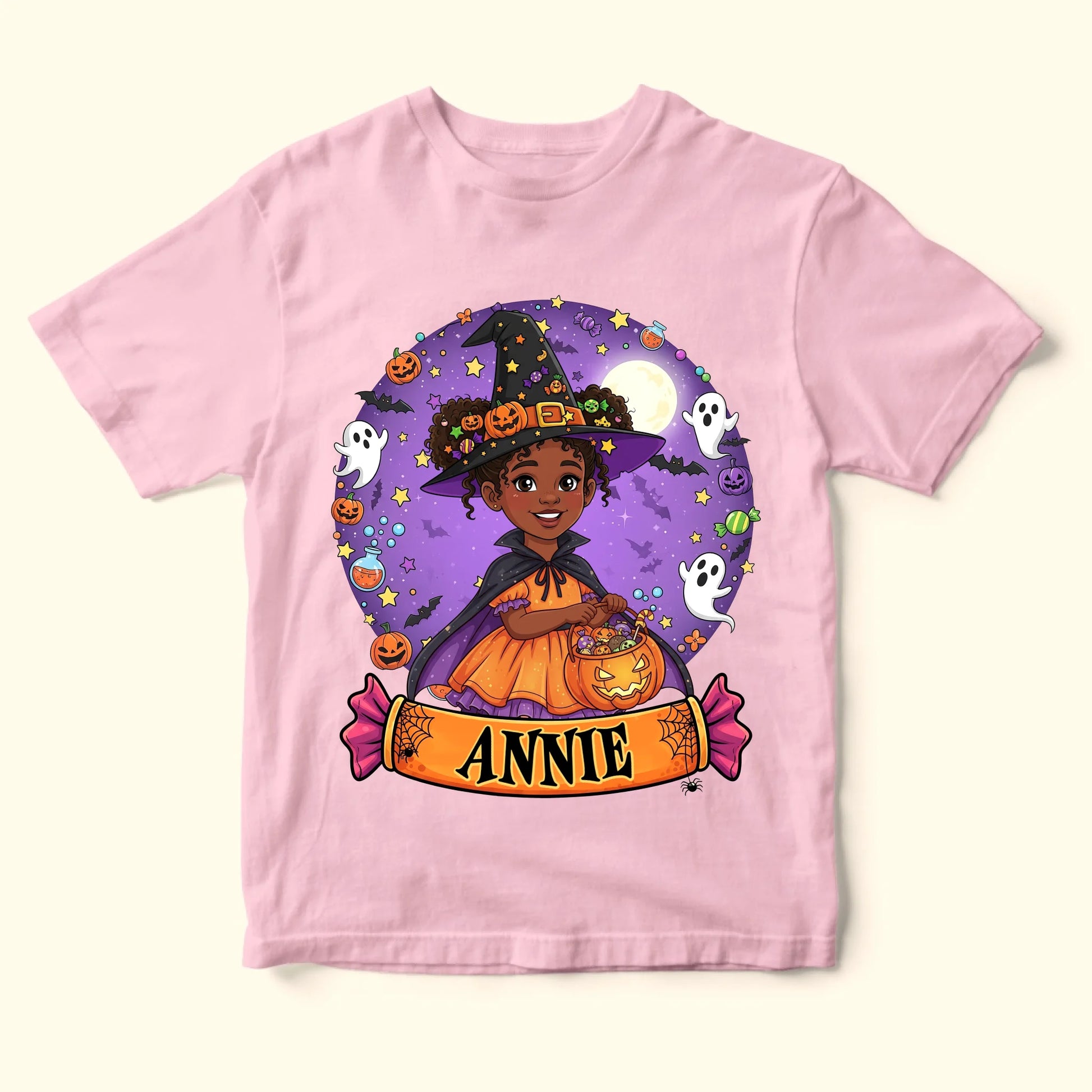 Cutest Little Witch – Personalized Kid’s Name Halloween Shirt - Custom Choo