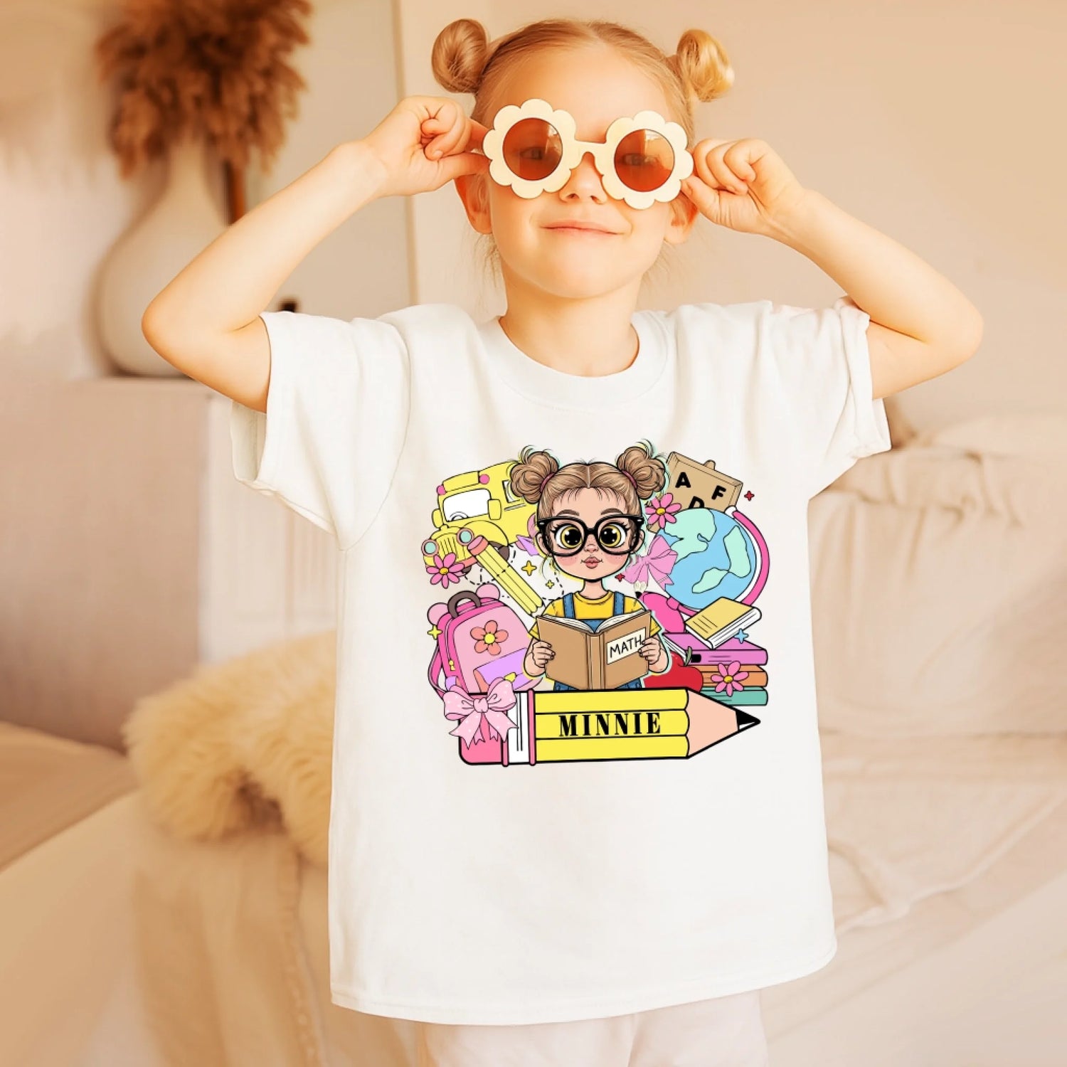 Back To School Ouffit Girl - Custom Kid's Name, Custom Choo