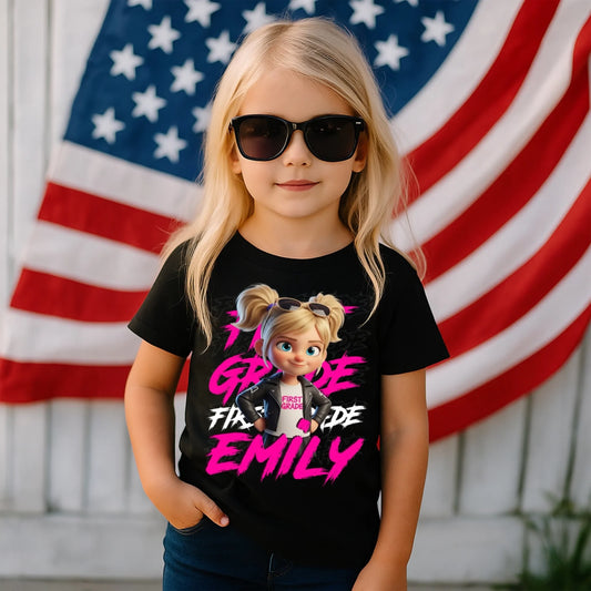 Personalized Back to School Youth Shirt – Custom Name & Grade, Custom Choo