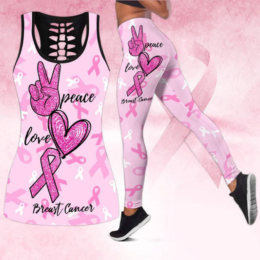 Peace Love Breast Cancer Combo Tank + Legging