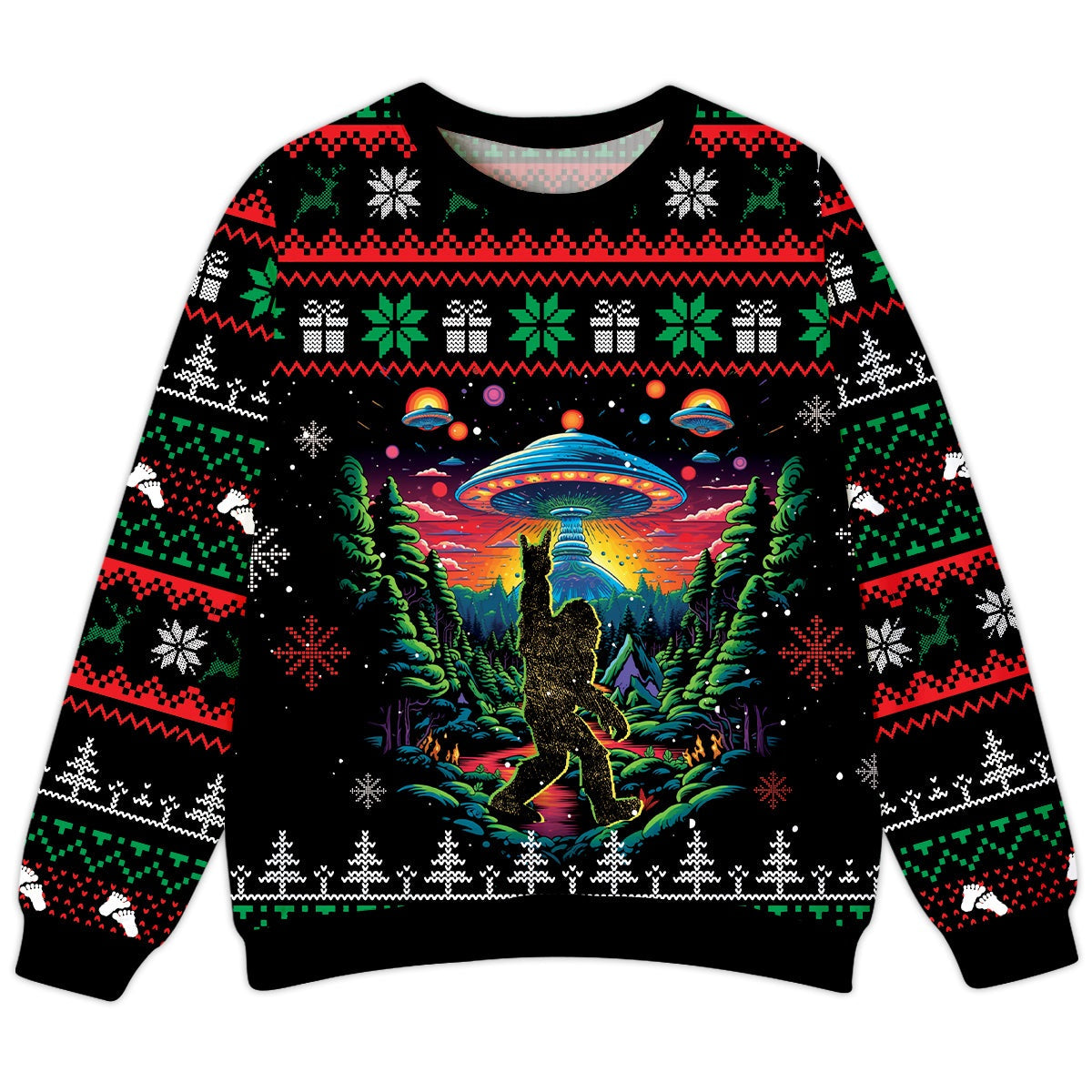 I Believe In Bigfoot  Christmas - Funny Ugly Christmas Sweater