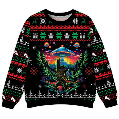 I Believe In Bigfoot  Christmas - Funny Ugly Christmas Sweater