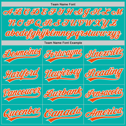Custom Stitched Aqua Orange-White Baseball Pullover Sweatshirt Hoodie