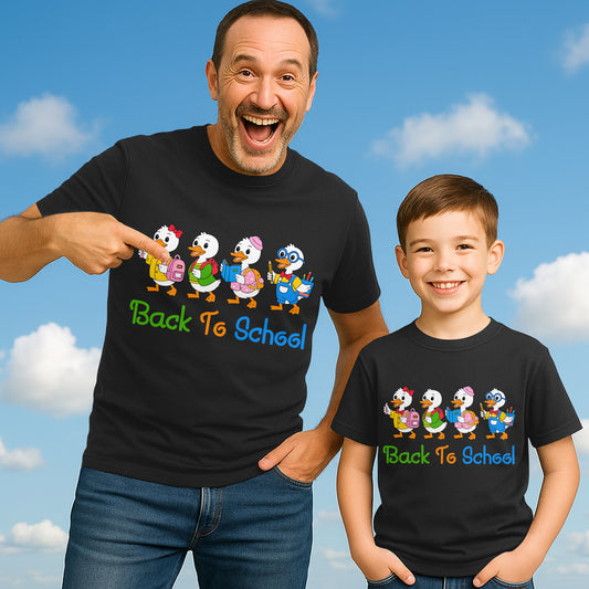 Back to School Baby Duck T-Shirt – Cute Tee for Kids, Custom Choo