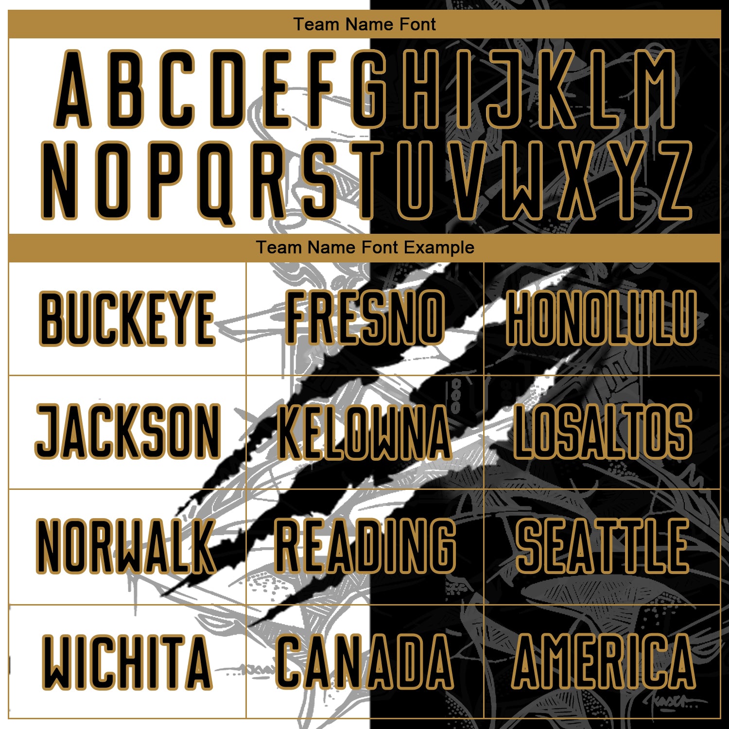 Custom Graffiti Pattern Black-Old Gold Scratch Round Neck Sublimation Basketball Uniform Jersey