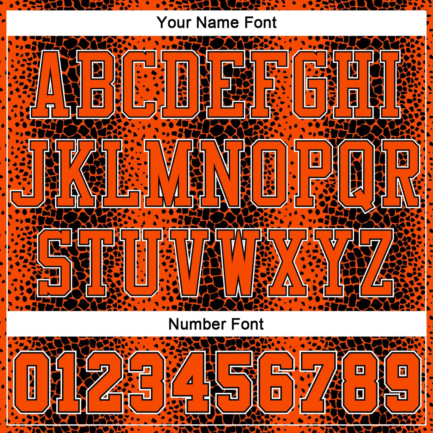 Custom Black Orange-White Animal Fur Print Round Neck Sublimation Basketball Uniform Jersey