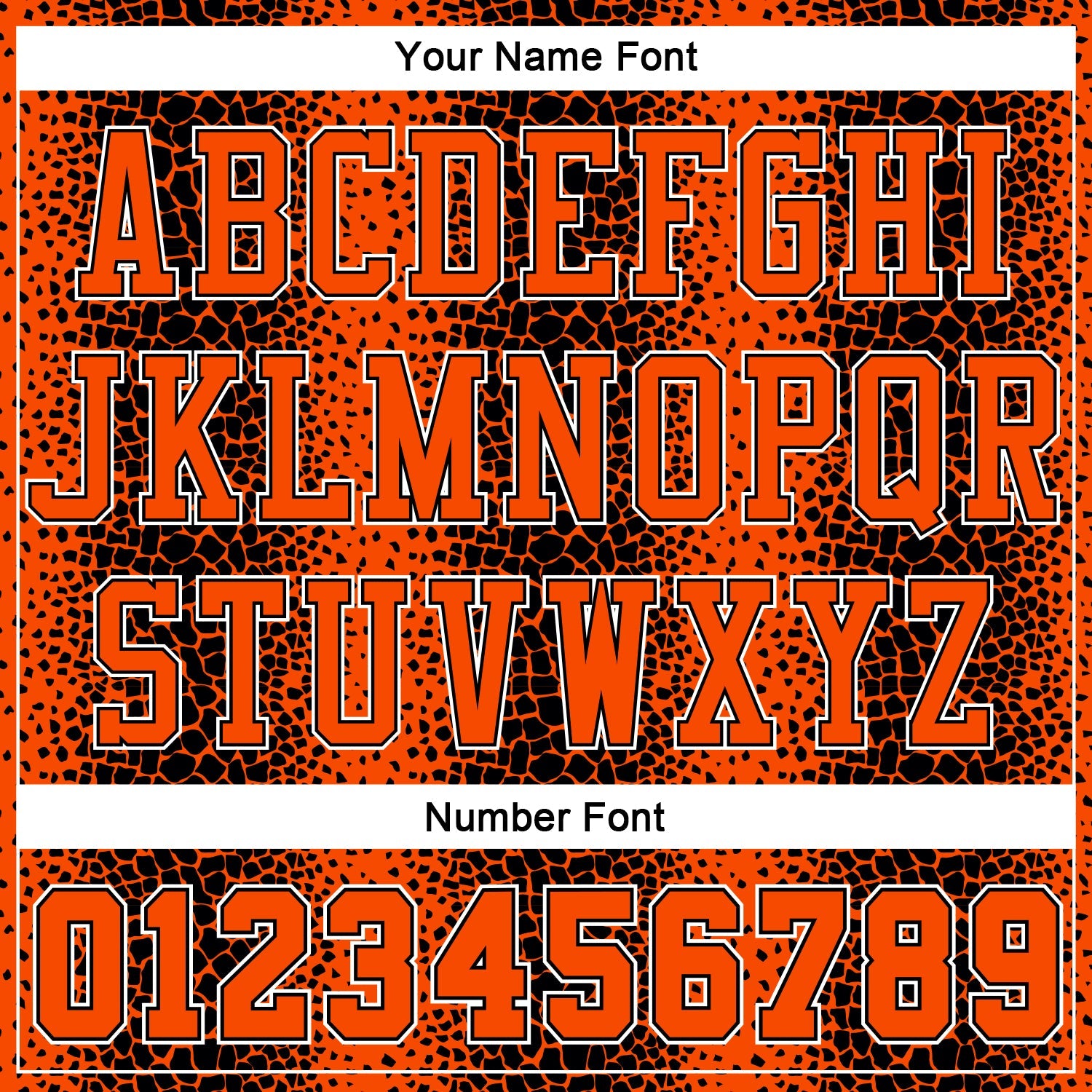 Custom Black Orange-White Animal Fur Print Round Neck Sublimation Basketball Uniform Jersey