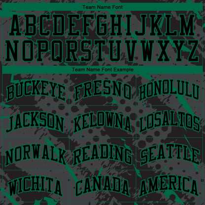 Custom Black Kelly Green Bright Lines Round Neck Sublimation Basketball Uniform Jersey