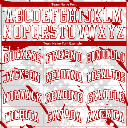 Custom White Red Bright Lines Round Neck Sublimation Basketball Uniform Jersey