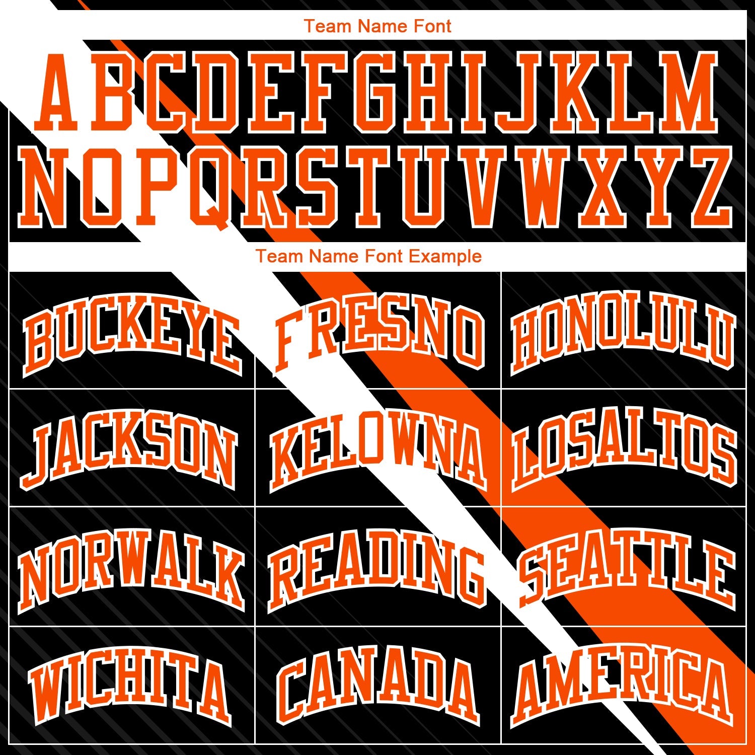 Custom Black Orange-White Diagonal Lines Round Neck Sublimation Basketball Uniform Jersey