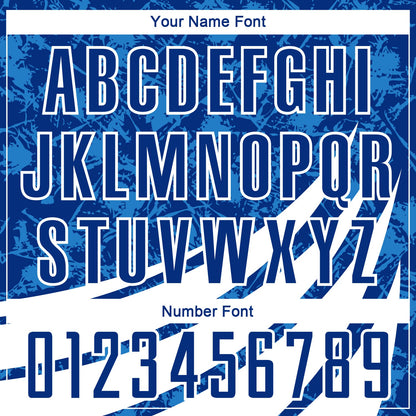 Custom Royal White Wind Shapes Round Neck Sublimation Basketball Uniform Jersey