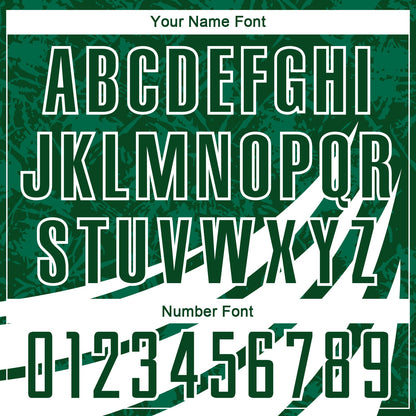 Custom Green White Wind Shapes Round Neck Sublimation Basketball Uniform Jersey