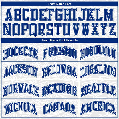 Custom White Royal Color Block Round Neck Sublimation Basketball Uniform Jersey