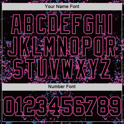 Custom Black Pink Fragment Art Round Neck Sublimation Basketball Set Jersey