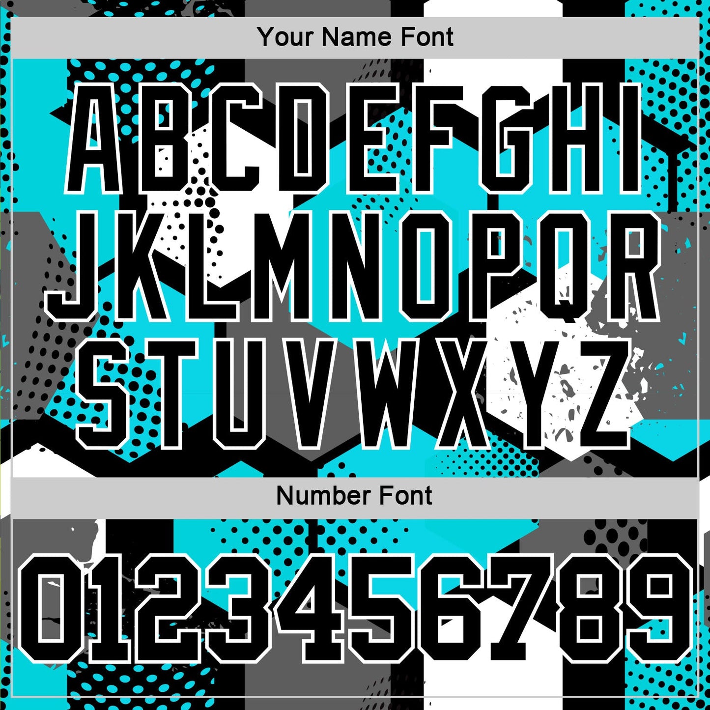 Custom Aqua Black-White Geometric Shape Round Neck Sublimation Basketball Set Jersey