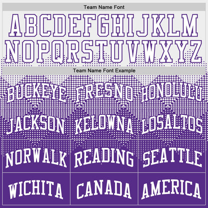 Custom White Purple Gradient Square Shapes Round Neck Sublimation Basketball Set Jersey