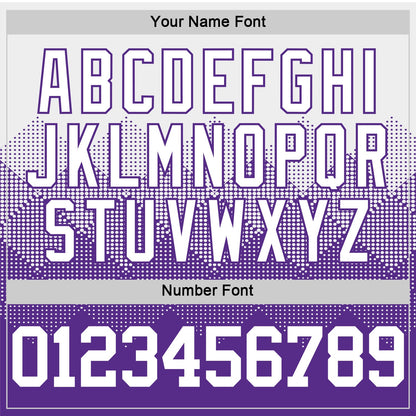 Custom White Purple Gradient Square Shapes Round Neck Sublimation Basketball Set Jersey