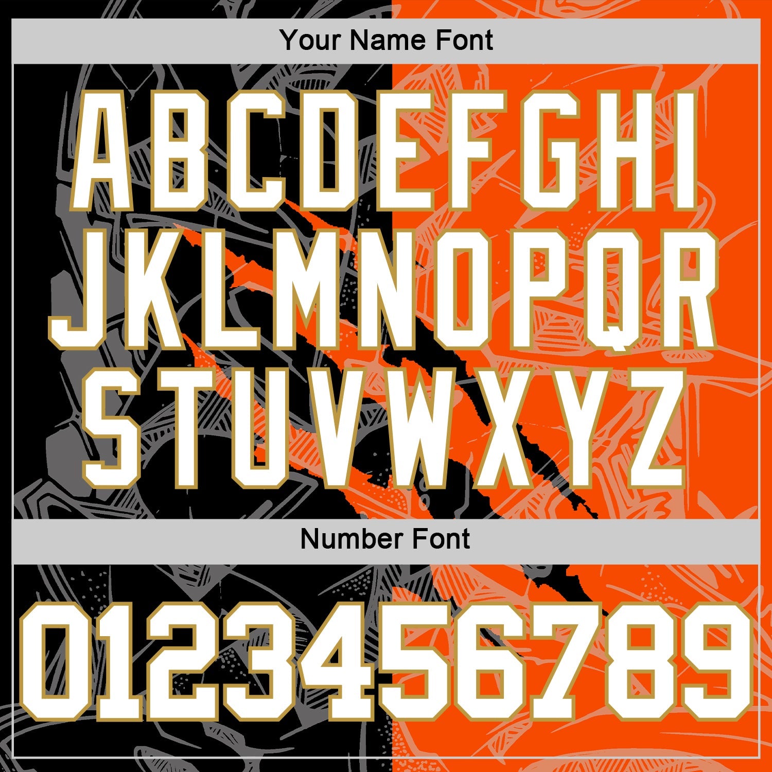 Custom Graffiti Pattern White Black Orange-Old Gold Scratch Round Neck Sublimation Basketball Set Jersey