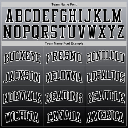 Custom Gray Black-White Fade Fashion Round Neck Sublimation Basketball Set Jersey