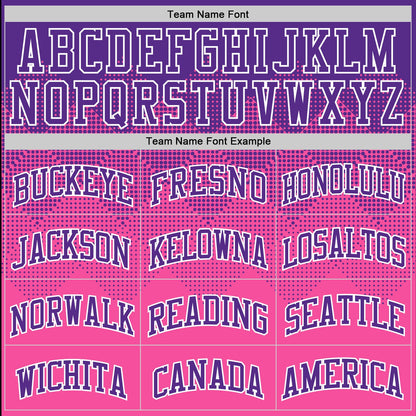 Custom Purple Pink-White Gradient Square Shapes Round Neck Sublimation Basketball Set Jersey
