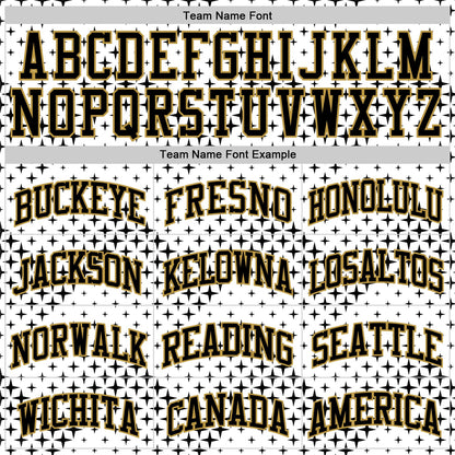 Custom White Black-Old Gold Geometric Shape Round Neck Sublimation Basketball Set Jersey