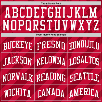 Custom Red White Line Round Neck Sublimation Basketball Set Jersey