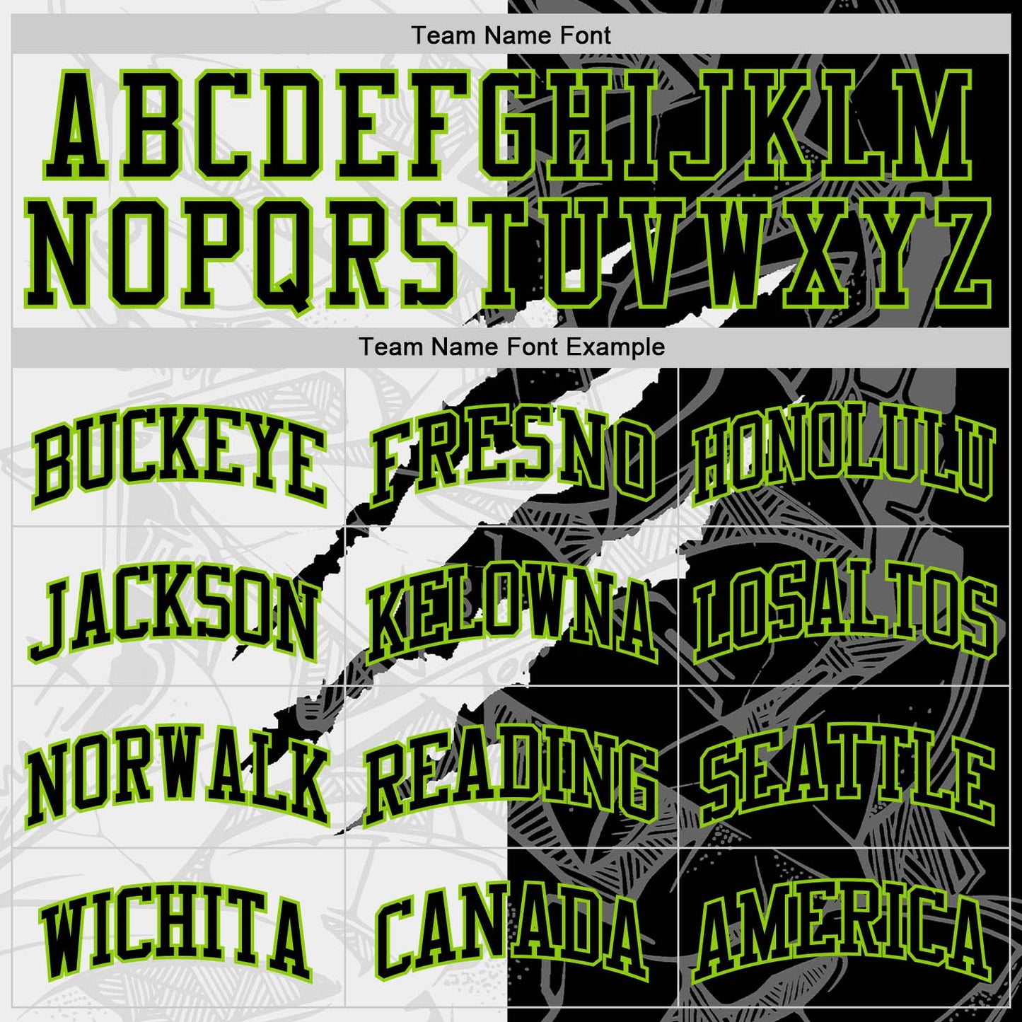Custom Graffiti Pattern Black White-Neon Green Scratch Round Neck Sublimation Basketball Set Jersey