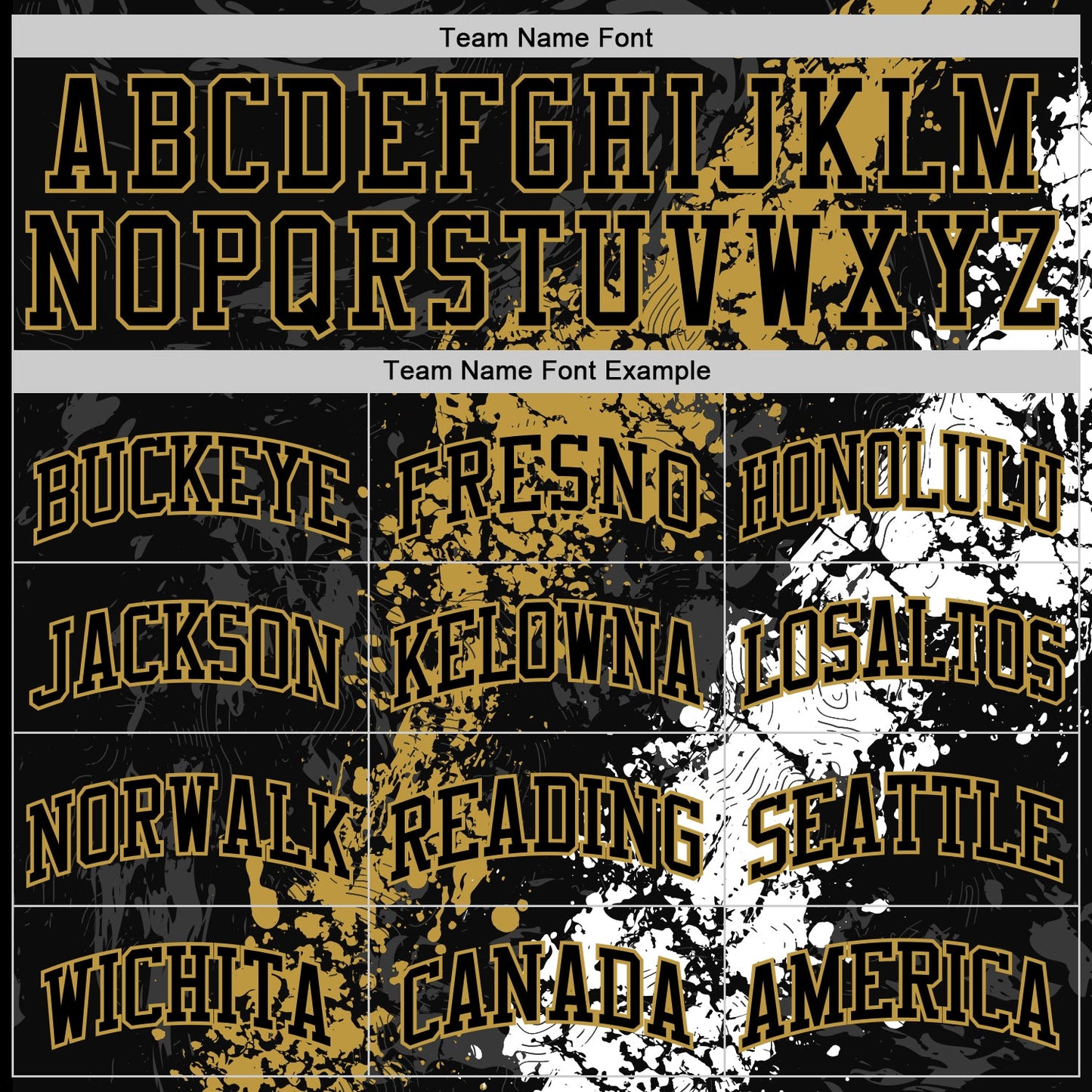 Custom Black Old Gold-White Splash Round Neck Sublimation Basketball Set Jersey