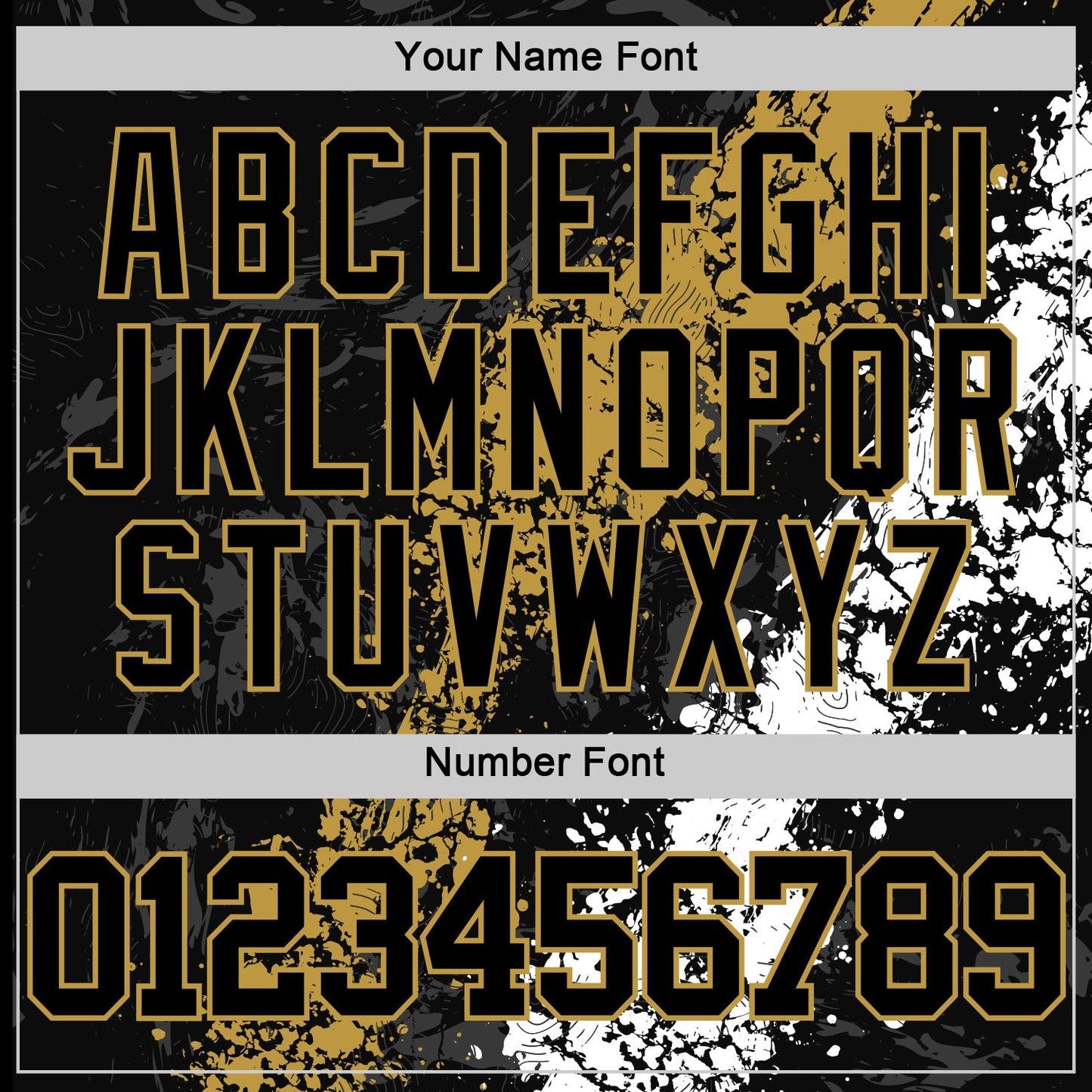 Custom Black Old Gold-White Splash Round Neck Sublimation Basketball Set Jersey