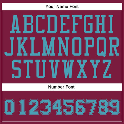 Custom Maroon Teal Round Neck Basketball Uniform Jersey