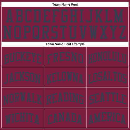 Custom Maroon Navy Round Neck Basketball Uniform Jersey