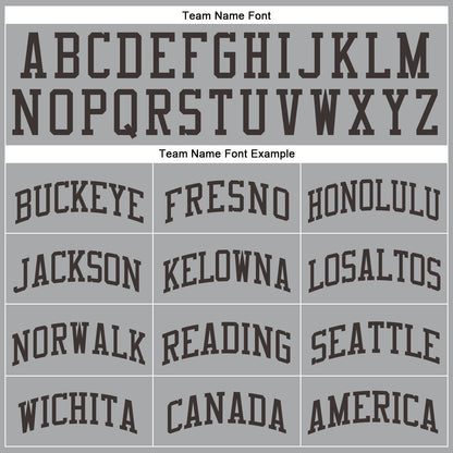 Custom Gray Brown Round Neck Basketball Uniform Jersey