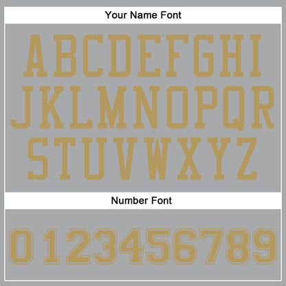Custom Gray Old Gold Round Neck Basketball Uniform Jersey