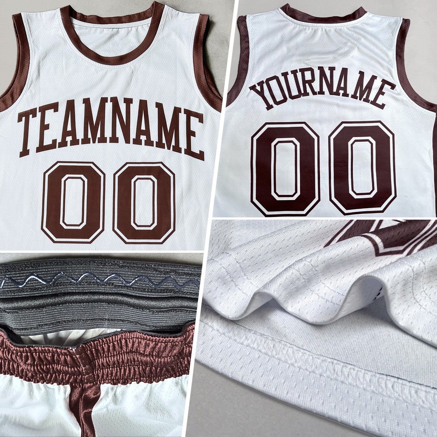 Custom Blue Brown Round Neck Basketball Uniform Jersey