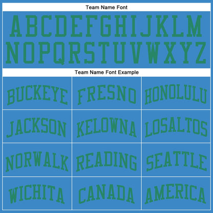 Custom Blue Kelly Green Round Neck Basketball Uniform Jersey
