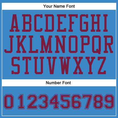 Custom Blue Maroon Round Neck Basketball Uniform Jersey