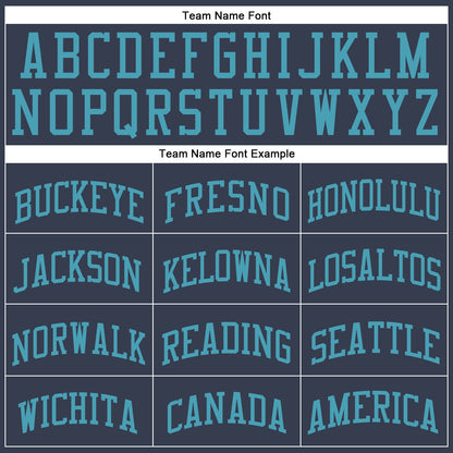 Custom Navy Teal Round Neck Basketball Uniform Jersey