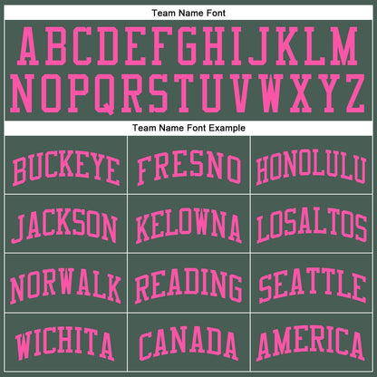 Custom Green Pink Round Neck Basketball Uniform Jersey