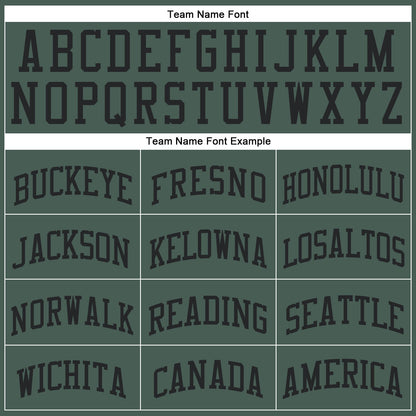 Custom Green Black Round Neck Basketball Uniform Jersey
