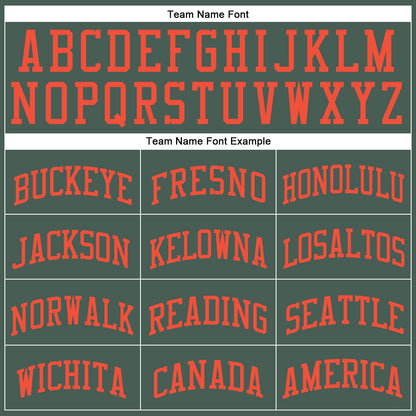 Custom Green Orange Round Neck Basketball Uniform Jersey