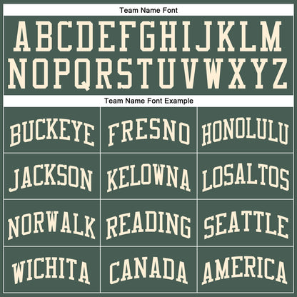 Custom Green Cream Round Neck Basketball Uniform Jersey