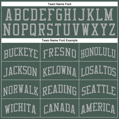 Custom Green Gray Round Neck Basketball Uniform Jersey