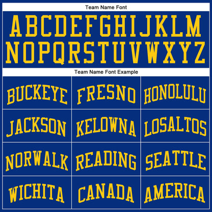 Custom Royal Gold Round Neck Basketball Uniform Jersey